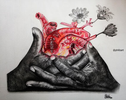 Graphite and Color Pencil A3 Phillzart05