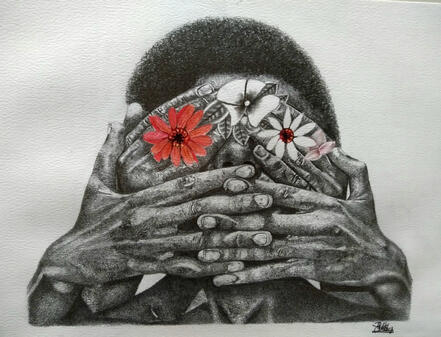 Graphite and Color Pencil A3 Phillzart